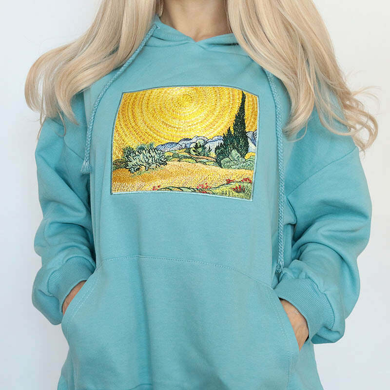 Wheat Field with Cypresses Hoodie: Trendy Outfit Ideas for Every Occasion