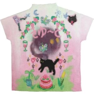 Whimsical Pastel Cat Knit T-Shirt: Cute Outfit Ideas for Every Occasion