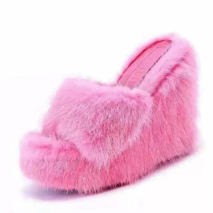 Y2K Aesthetic Fur Sandals for Trendy Outfits & Concert Outfit Ideas