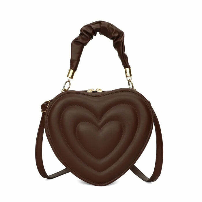 Y2K Aesthetic Heart-Shaped Bag for Concerts, Outfits, and Everyday Style