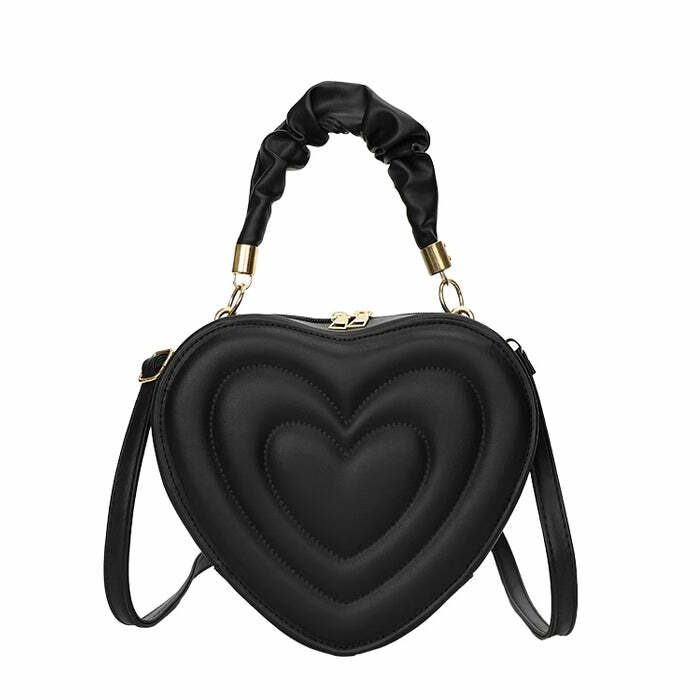 Y2K Aesthetic Heart-Shaped Bag for Concerts, Outfits, and Everyday Style