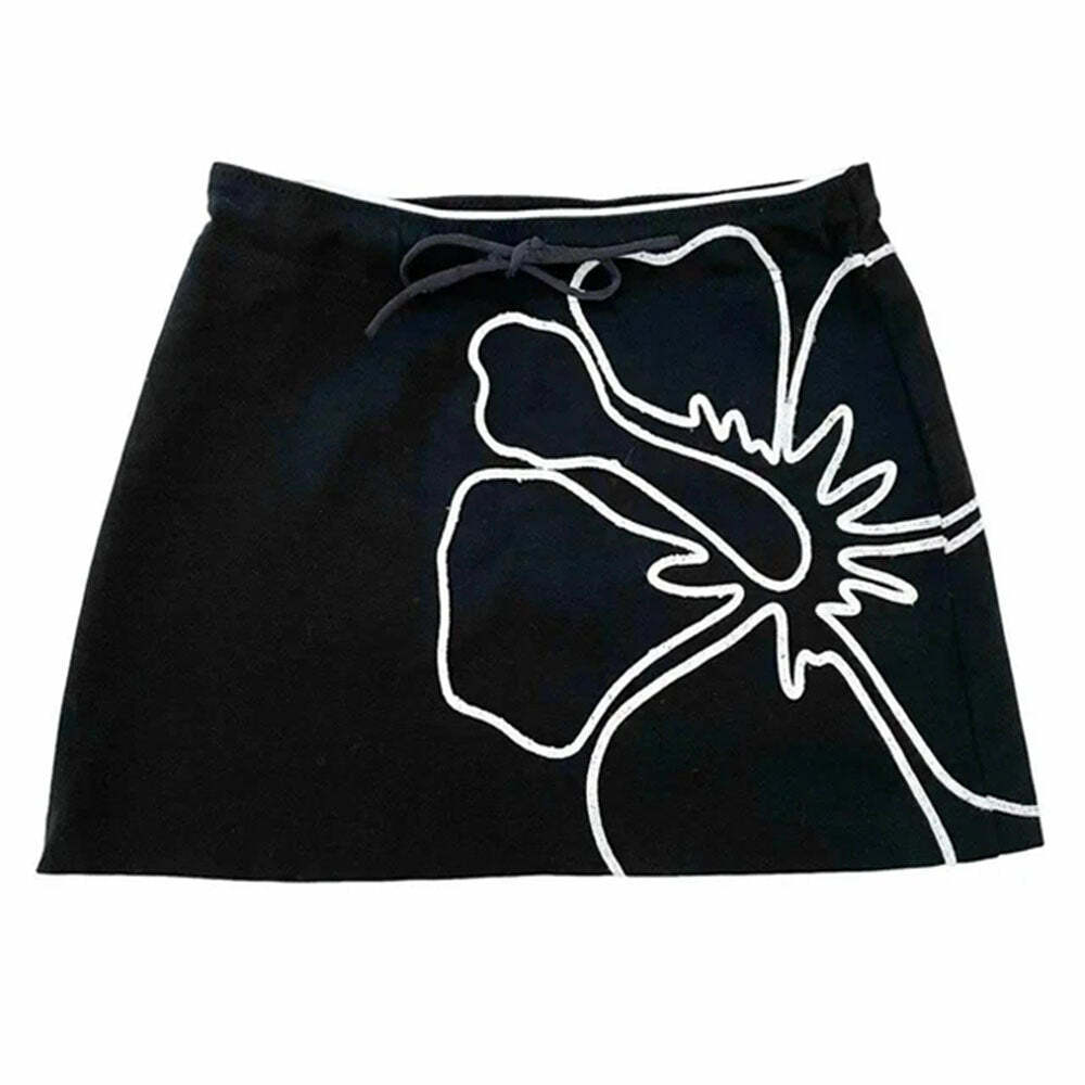 Y2K Aesthetic Hibiscus Mini Skirt: Trendy Outfit Ideas for Every Occasion