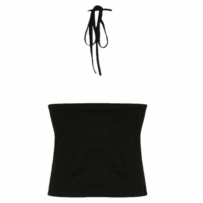 Y2K Buckle Halter Top: Trendy Outfit Ideas for Concerts & Casual Outings