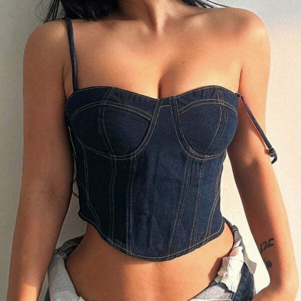 Y2K Denim Corset: Trendy Outfit Ideas for Concerts, Dates, and More