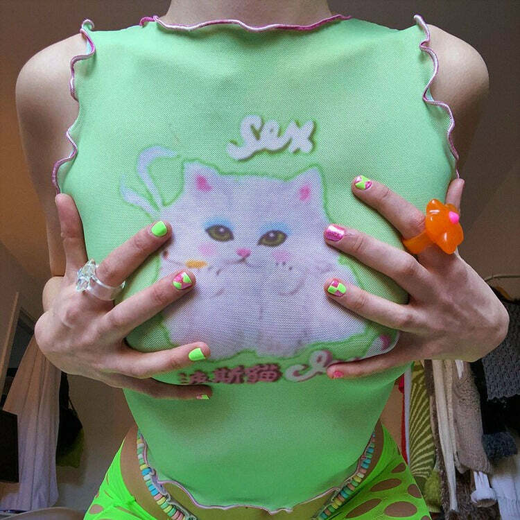 Y2K Kitty Crop Top: Trendy Outfit Ideas for Concerts, Casual