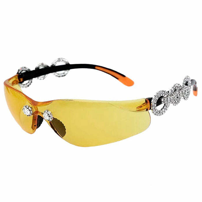 Y2K Rhinestone Sunglasses: Trendy Accessories for Concerts & Outfits