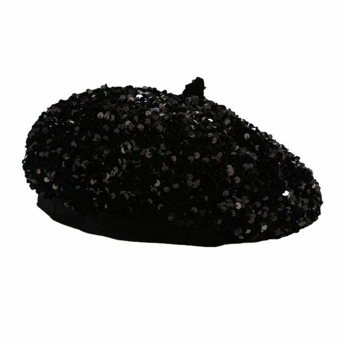 Y2K Sequin Beret Hat: Trendy Outfit Ideas for Concerts and Casual Outfits