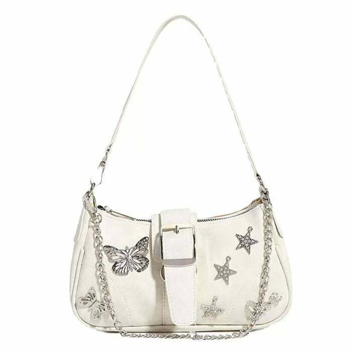 Y2K Star Butterfly Handbag - Cute 2000s Fashion, Juicy Couture Style