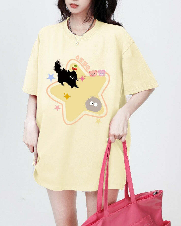 Yellow Star Cat T-Shirt: Cute Casual Outfit Ideas for Every Occasion